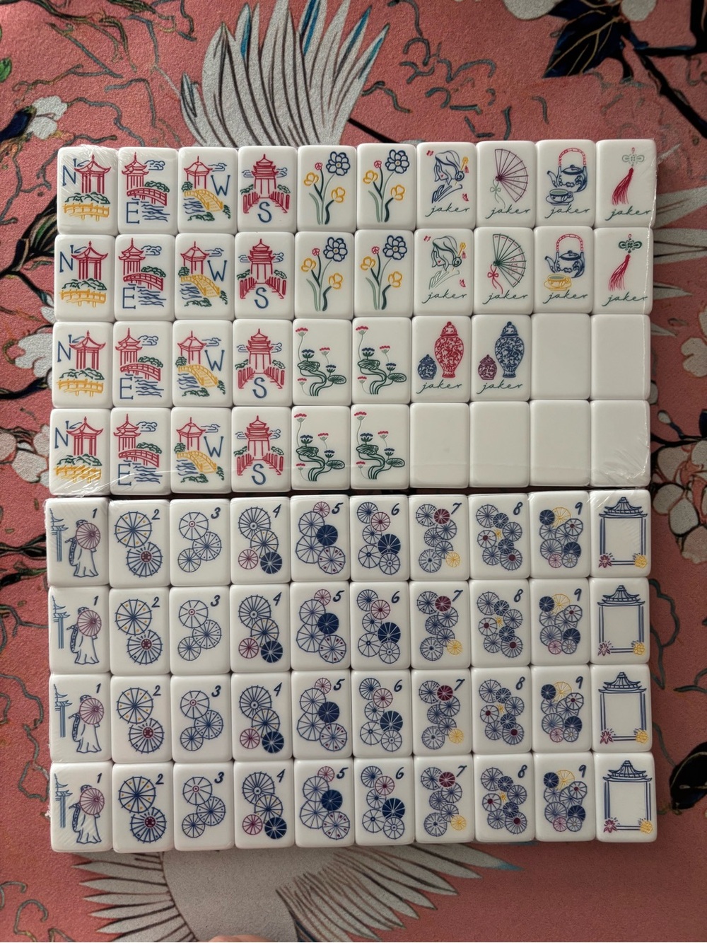 Mahjong Tiles-Green Marble